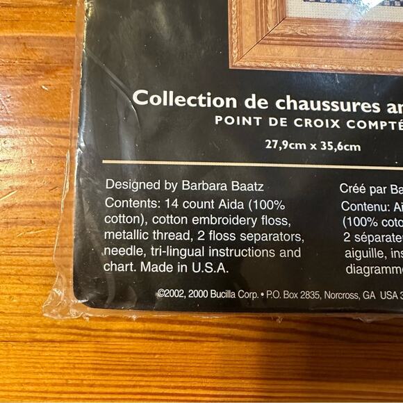 Vintage Bucilla Counted Cross Stitch ANTIQUE SHOE COLLECTION Size  11" X 14" - Picture 4 of 6